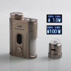 Authentic Eleaf Pico Squeeze 2 100W TC VW Variable Wattage Squonk Box Mod + Coral 2 RDA Kit - Silver, 1 x 18650 / 21700, 8ml