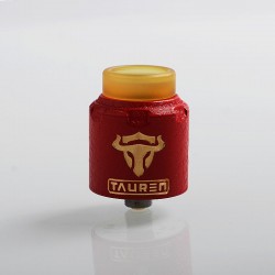 Authentic ThunderHead Creations Tauren RDA Rebuildable Dripping Atomizer w/ BF Pin - Red, Brass, 24mm Diameter