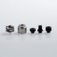 Authentic CoilART DPRO Mini RDA Rebuildable Dripping Atomizer w/ BF Pin - Silver, Stainless Steel, 22mm Diameter