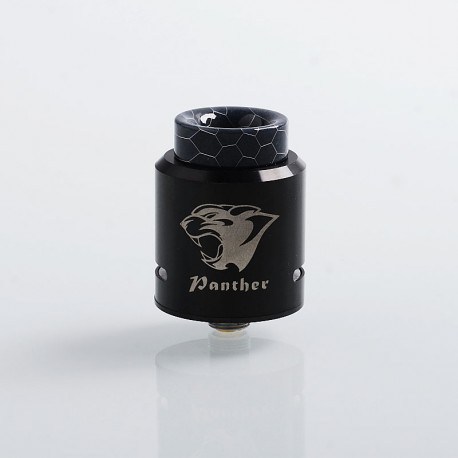 Authentic Ehpro Panther RDA Rebuildable Dripping Atomizer w/ BF Pin - Black, Stainless Steel, 24mm Diameter