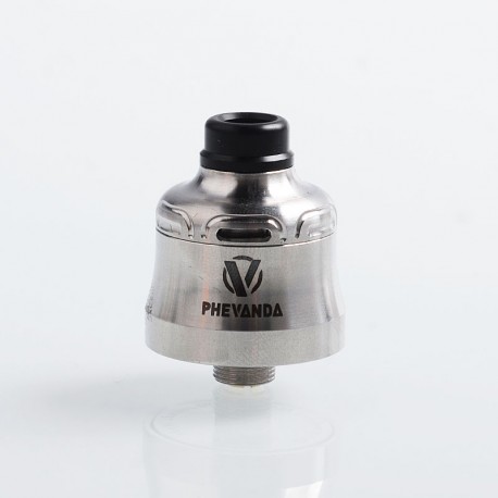 Authentic Phevanda Bell MTL RDA Rebuildable Dripping Atomizer w/ BF Pin - Silver, 316 Stainless Steel, 22mm Diameter
