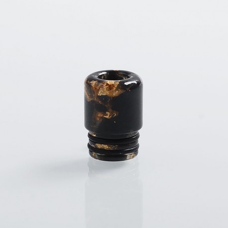 510 Replacement Drip Tip for RDA / RTA / Sub Ohm Tank Atomizer - Black + Gold, Resin, 14mm