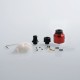 Authentic CoilART DPRO Mini RDA Rebuildable Dripping Atomizer w/ BF Pin - Red, Stainless Steel, 22mm Diameter