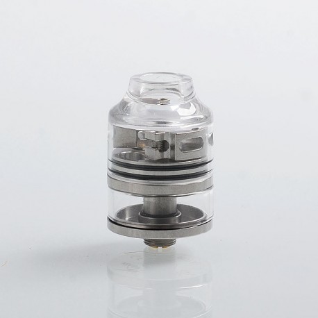 Authentic Oumier WASP Nano RDTA Rebuildable Dripping Tank Atomizer - Silver, Stainless Steel + Glass, 2ml, 22mm Diameter
