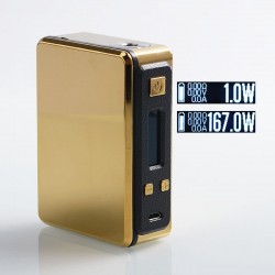 Authentic Asmodus Oni 167W DNA250 TC VW Variable Wattage Box Mod - Gold, Aluminum, 1~167W, 2 x 18650, Evolv DNA250 Chip
