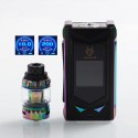 Authentic Snowwolf Mfeng Limited Edition 200W TC VW Variable Wattage Mod + Mfeng Tank Kit - Black + Rainbow, 10~200W, 2 x 18650