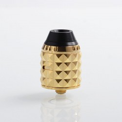 Authentic VandyVape Capstone RDA Rebuildable Dripping Atomizer w/ BF Pin - Gold, Stainless Steel, 24mm Diameter