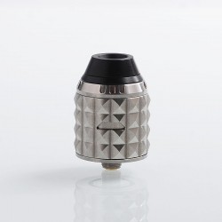 Authentic VandyVape Capstone RDA Rebuildable Dripping Atomizer w/ BF Pin - Silver, Stainless Steel, 24mm Diameter