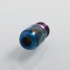 Authentic Shield Adjustable 510 Drip Tip for RDA / RTA / Sub Ohm Tank Atomizer - Blue, Resin, 19mm