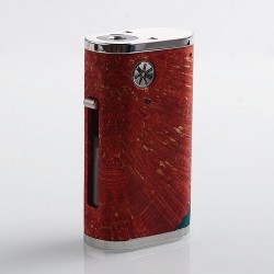 Authentic Asmodus Pumper-18 Squonk Mechanical Box Mod - Red, Stainless Steel + Stabilized Wood, 8ml, 1 x 18650