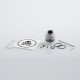 Authentic GAS Mods Nixon S RDA Rebuildable Dripping Atomizer w/ BF Pin - Clear + Silver, PC + Stainless Steel, 22mm Diameter