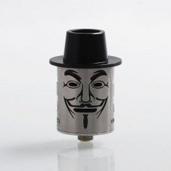 Authentic Fumytech Vendetta RDA Rebuildable Dripping Atomizer - Silver, Stainless Steel, 24mm Diameter
