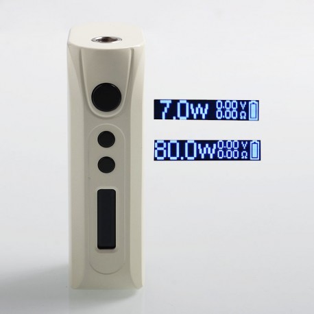 Authentic Pioneer4You iPV D3S 80W TC VW Variable Wattage Box Mod - White, Aluminum Alloy, 7~80W, 1 x 18650
