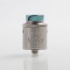 Authentic Hellvape Drop Dead RDA Rebuildable Dripping Atomizer w/ BF Pin - Silver, Stainless Steel, 24mm Diameter