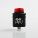 Authentic Hellvape Drop Dead RDA Rebuildable Dripping Atomizer w/ BF Pin - Black, Stainless Steel, 24mm Diameter