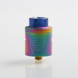 Authentic Hellvape Aequitas RDA Rebuildable Dripping Atomizer w/ BF Pin - Rainbow, Stainless Steel, 24mm Diameter