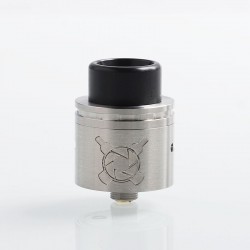 Authentic Asmodus Vault RDA Rebuildable Dripping Atomizer w/ BF Pin - Silver, Stainless Steel, 24mm Diameter