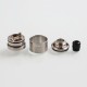 Authentic Phevanda MTL A2 RDA Rebuildable Dripping Atomizer w/ BF Pin - Silver, 316 Stainless Steel, 22mm Diameter