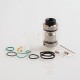 Authentic Asmodus Dawg RTA Rebuildable Tank Atomizer - Silver, Stainless Steel, 3.2ml, 25mm Diameter