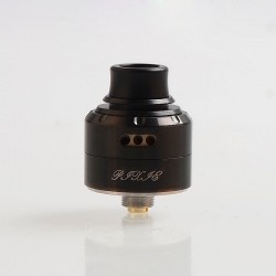 Authentic Vapefly Pixie RDA Rebuildable Dripping Atomizer w/ BF Pin - Black, Stainless Steel + Delrin, 22mm Diameter
