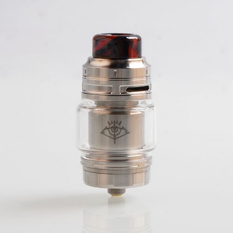 Authentic Voopoo Rimfire RTA Rebuildable Tank Atomizer - Silver, Stainless Steel + Glass, 5ml, 30mm Diameter