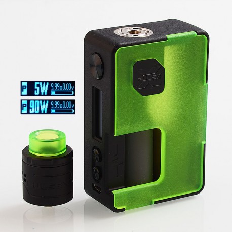 Authentic VandyVape Pulse X 90W TC VW Squonk Box Mod + Pulse X BF RDA Kit - Frosted Green, 5~90W, 1 x 18650 / 20700 / 21700