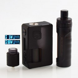 Authentic VandyVape Pulse X 90W TC VW Box Mod + BF RDA Kit High-End Version - Frosted Black, 5~90W, 1 x 18650 / 20700 / 21700