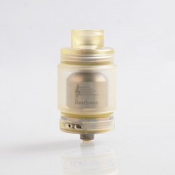 Authentic Ystar Beethoven RTA Rebuildable Tank Atomizer - Yellow, Resin + Stainless Steel, 5.5ml, 24.7mm Diameter