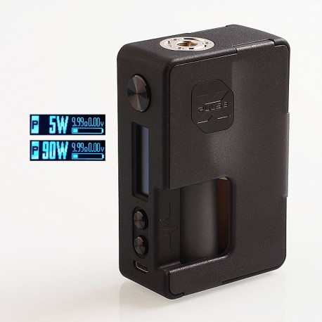 Authentic VandyVape Pulse X 90W TC VW Variable Wattage Squonk Box Mod - Frosted Black, 5~90W, 1 x 18650 / 20700 / 21700