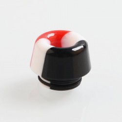 Authentic Vapesoon 810 Drip Tip for TFV8 / TFV12 Tank / Goon / Kennedy / Reload RDA - Black + White + Red, Resin, 14mm