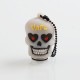 Authentic Vapesoon Skull 810 Drip Tip w/ Cap for TFV8 Tank / Goon / Reload RDA - White + Blue, Resin + SS + Silicone, 38mm