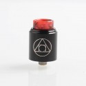 Authentic Blitz Hermetic RDA Rebuildable Dripping Atomizer w/ BF Pin- Black, Stainless Steel, 22mm Diameter