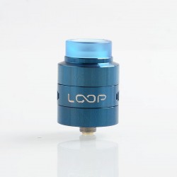 Authentic GeekVape Loop V1.5 RDA Rebuildable Dripping Atomizer w/ BF Pin - Blue, Stainless Steel, 24mm Diameter