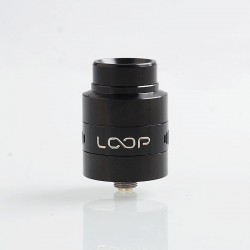 Authentic GeekVape Loop V1.5 RDA Rebuildable Dripping Atomizer w/ BF Pin - Black, Stainless Steel, 24mm Diameter