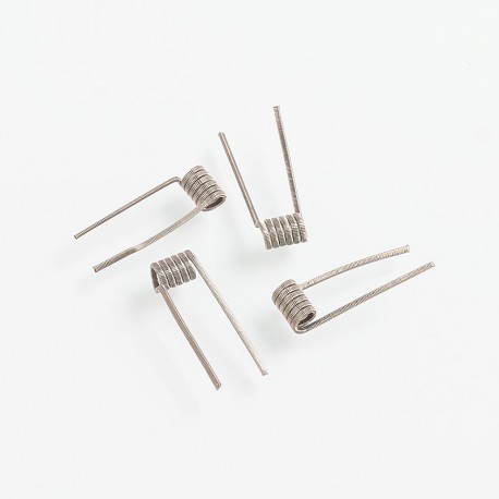 Authentic Fumytech Staple Full N80 Wire Pre-built Coils - Ribbon 0.4 x 0.08 + 38GA, 0.45 Ohm (4 PCS)
