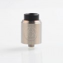 Authentic Blitz Hermetic RDA Rebuildable Dripping Atomizer w/ BF Pin- Silver, Stainless Steel, 22mm Diameter