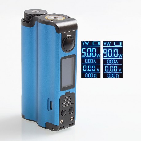 Authentic Dovpo Topside 90W TC VW Variable Wattage Squonk Box Mod - Blue, 10ml, 1 x 18650 / 21700