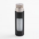 Authentic Dovpo Replacement Squonk Bottle for Topside Squonk Box Mod - Black, Stainless Steel + Silicone, 10ml