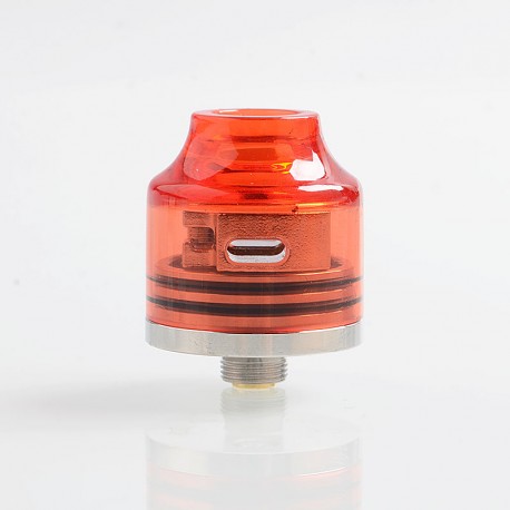 Authentic Oumier Wasp Nano Mini RDA Rebuildable Dripping Atomizer w/ BF Pin - Transparent Red, PC + SS, 22mm Diameter