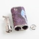 Authentic Asmodus Pumper-18 Squonk Mechanical Box Mod - Purple, Stainless Steel + Stabilized Wood, 8ml, 1 x 18650