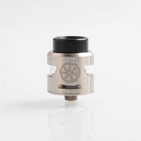 Authentic Asmodus Bunker RDA Rebuildable Dripping Atomizer w/ BF Pin - Silver, Stainless Steel, 25mm Diameter