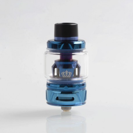 Authentic Uwell Crown 4 IV Sub Ohm Tank Clearomizer - Blue, Stainless Steel + Pyrex Glass, 6ml, 0.4 Ohm, 28mm Diameter