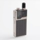 Authentic Lost Vape Orion DNA GO 40W 950mAh All-in-one Starter Kit - Silver Textured Carbon Fiber, 2ml, 0.25 Ohm / 0.5 Ohm