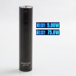 Authentic Ehpro Mod 101 Pro 75W TC VW Variable Wattage Tube Mod - Black, Stainless Steel, 5~75W, 1 x 18650 / 20700 / 21700