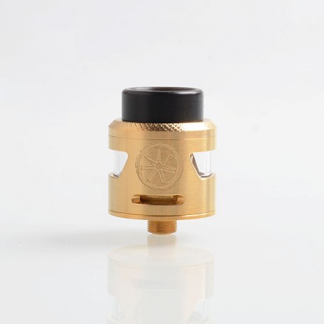 Authentic Asmodus Bunker RDA Rebuildable Dripping Atomizer w/ BF Pin - Gold, Stainless Steel, 25mm Diameter