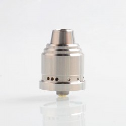 Authentic 5GVape Peace RDA Rebuildable Dripping Atomizer w/ BF Pin - Silver, 316 Stainless Steel, 22mm Diameter