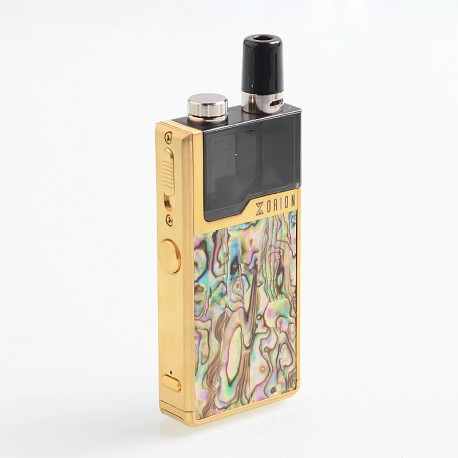 Authentic LostVape Orion DNA GO 40W 950mAh All-in-one Starter Kit - Gold Abalone, 2ml, 0.25 Ohm / 0.5 Ohm