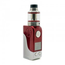 Authentic Asmodus Mini Minikin 50W TC VW Box Mod + Ohmlette Tank Kit - Red White, 5~50W, 1 x 18500, 0.4 Ohm / 0.8 Ohm