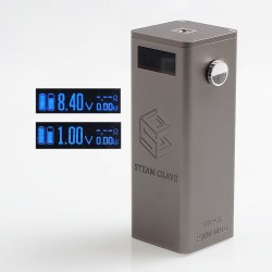 Authentic Steam Crave Titan PWM 300W VV Variable Voltage Box Mod - Gun Metal, 4 x 18650