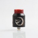 Authentic Hellvape Rebirth RDA Rebuildable Dripping Atomizer w/ BF Pin - Black, Stainless Steel, 24mm Diameter